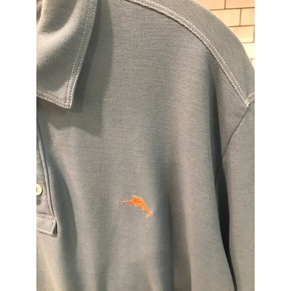 Tommy Bahama Shirt Mens XL Blue Island Zone Polo Pima Cotton Coastal Beach - Picture 2 of 9